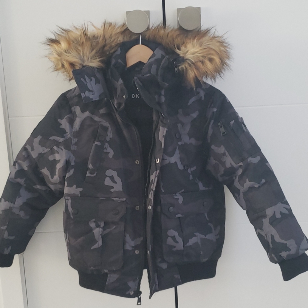 Dkny camo bomber jacket